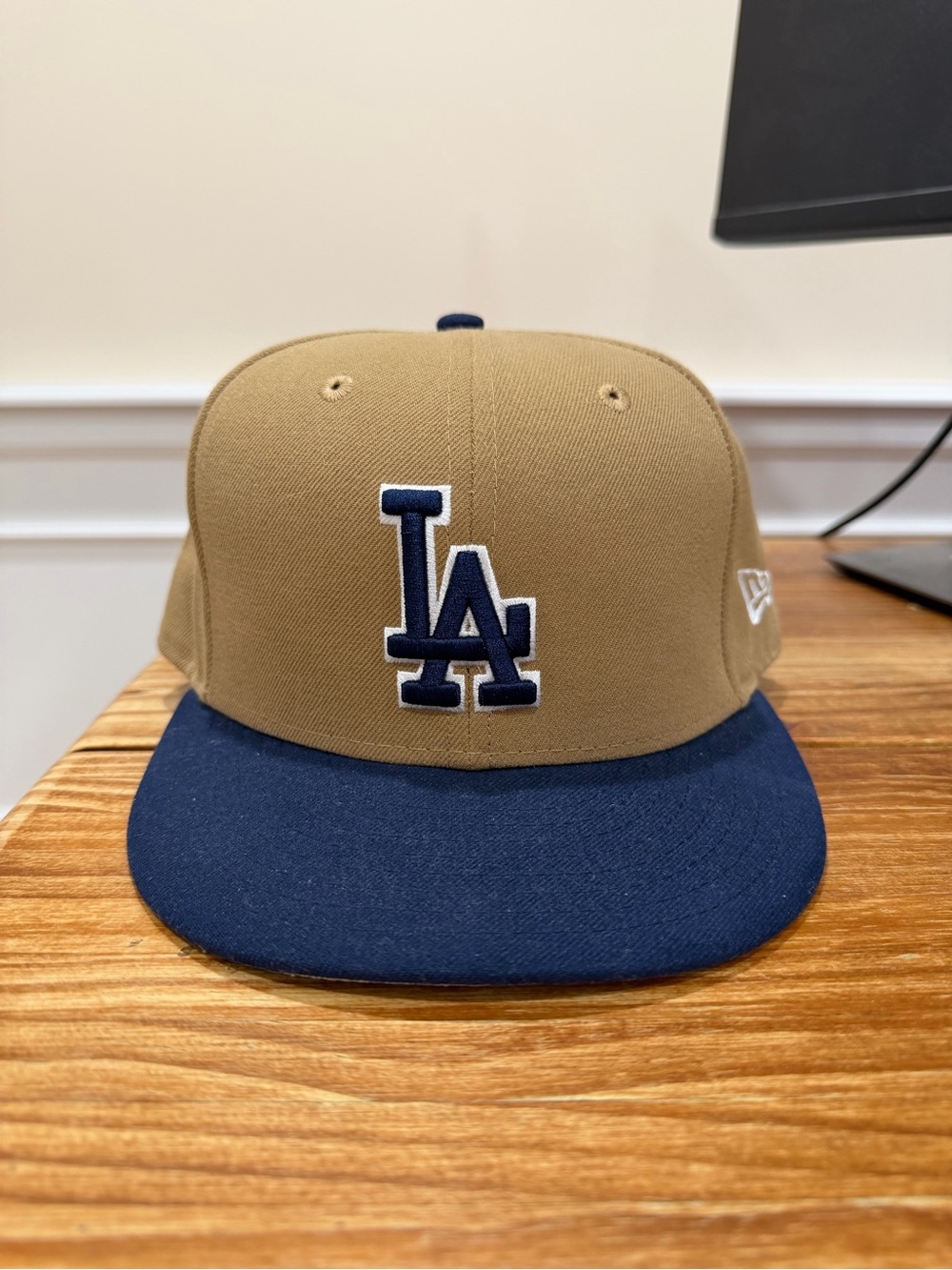 New Era LA Dodgers Tan & Navy Two-Tone Cap 7 3/8